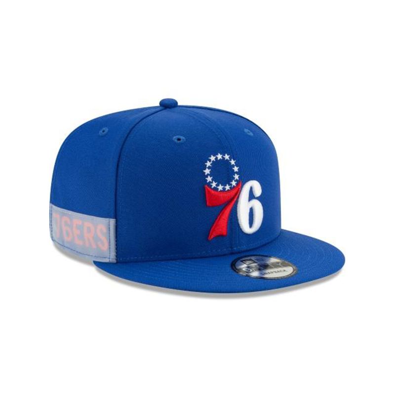 NBA Philadelphia 76ers Clear Feature 9Fifty Snapback (ZUD2956) - Blue New Era Caps